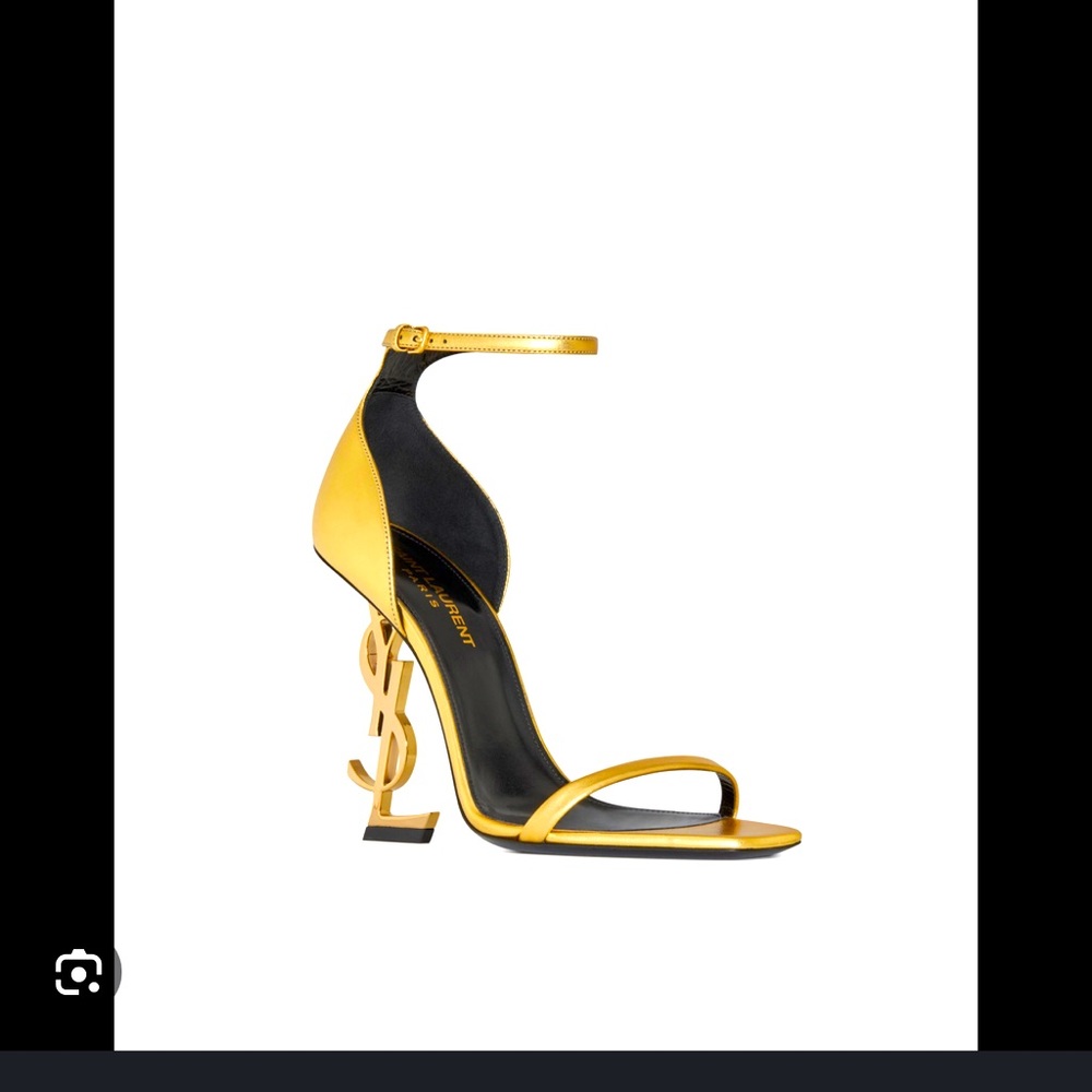 YSL Saint Laurent OPYUM GOLD Heels. Size 39